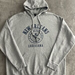 Gray New Orleans Louisiana Hoodie